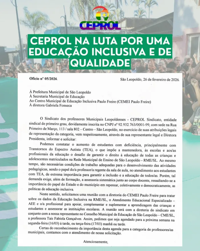 CEPROL NA LUTA POR UMA EDUCAÇÃO INCLUSIVA E DE QUALIDADE 📚